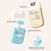 Flacons pulvérisateurs vides en PE de 20 ml et 30 ml pour cosmétiques et soins de la peau, avec pompe, couleur personnalisée et impression sérigraphiée