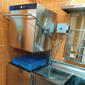 Lave-vaisselle commercial à capot, certifié CE, 60 couverts/heure, haute efficacité, automatique, pour cuisine industrielle - Vente chaude - Product Image 4