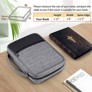 Funda Protectora para Biblia Resistente al Agua, Color Gris, con Asas y Diseño con Cremallera, para Niños, Talla <span class=keywords><strong>XL</strong></span> - Product Image 6