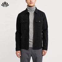 Blouson Chemise Homme Entièrement Zippé avec Poches Plaquées