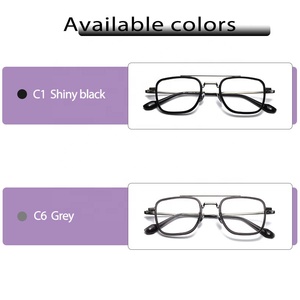 Monturas ópticas de doble puente de alta calidad, gafas de lectura, Lunette de luz antiazul, revestimiento antirreflectante, gafas Vintage para - Product Image 5