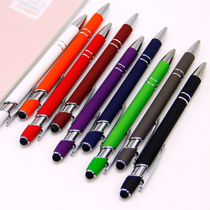 Stylo bille professionnel 2-en-1 avec stylet promotionnel pour écran tactile, largeur d'écriture 1,0 mm, logo personnalisé, livraison directe usine, stylo métallique tactile - Product Image 6