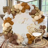 Kit de guirlande de ballons bohème marron arche de ballons neutres pour ours en peluche baby shower boisé décorations de fête d'anniversaire de mariage bohème