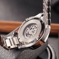 OBLVLO Montre habillée pour homme Montre mécanique étanche lumineuse automatique avec bracelet en acier inoxydable Fashion Lover CAM-LOVER