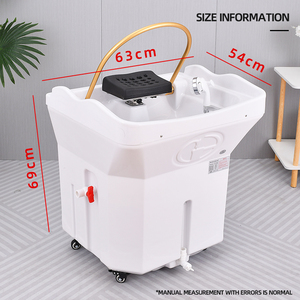 Máquina Portátil de Lavado y Masaje Capilar RKM con Tanque de Agua de 60L, <span class=keywords><strong>Mueble</strong></span> de Spa para Salón de Belleza, Sin Tuberías - Product Image 5