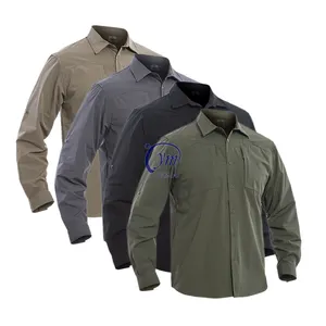 Custom Mens Button Down Full Sleeve Fishing Shirt UPF 30 Vented Hunting Tactical Shirt/fishing shirt
