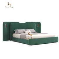 Nordischer Stil Mehrfarbiges Weiches Leder Holzrahmen Montiertes Modernes Stauraum-Bett in Queensize für Schlafzimmer
