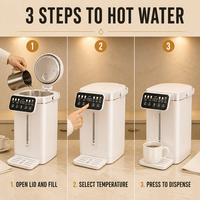 Distributeur d'eau électrique de bureau OEM 5.0L blanc nacré avec indicateur de niveau pour station familiale café et thé
