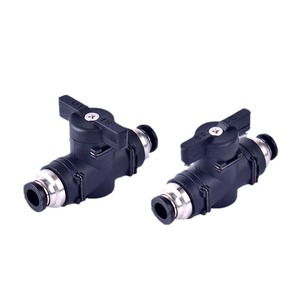 SA/HVFF/BUC White/Black Manual <b>Pneumatic</b> <b>Parts</b> 8/10/12mm Pipeline Throttle Valve Connector <b>Pneumatic</b> Throttle Valve - Product Image 1