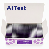 Kits de test de diagnostic rapide du VIH en gros d'usine, test rapide du VIH 1+2 dans le sang, précision de 99 %, résultats en 5 à 15 minutes
