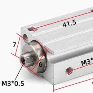 Mini cilindro de montaje libre en miniatura, mini cilindro compacto de ahorro de espacio, Serie de montaje libre, CUJ COMPACT, 2, 1 unidad - Product Image 3