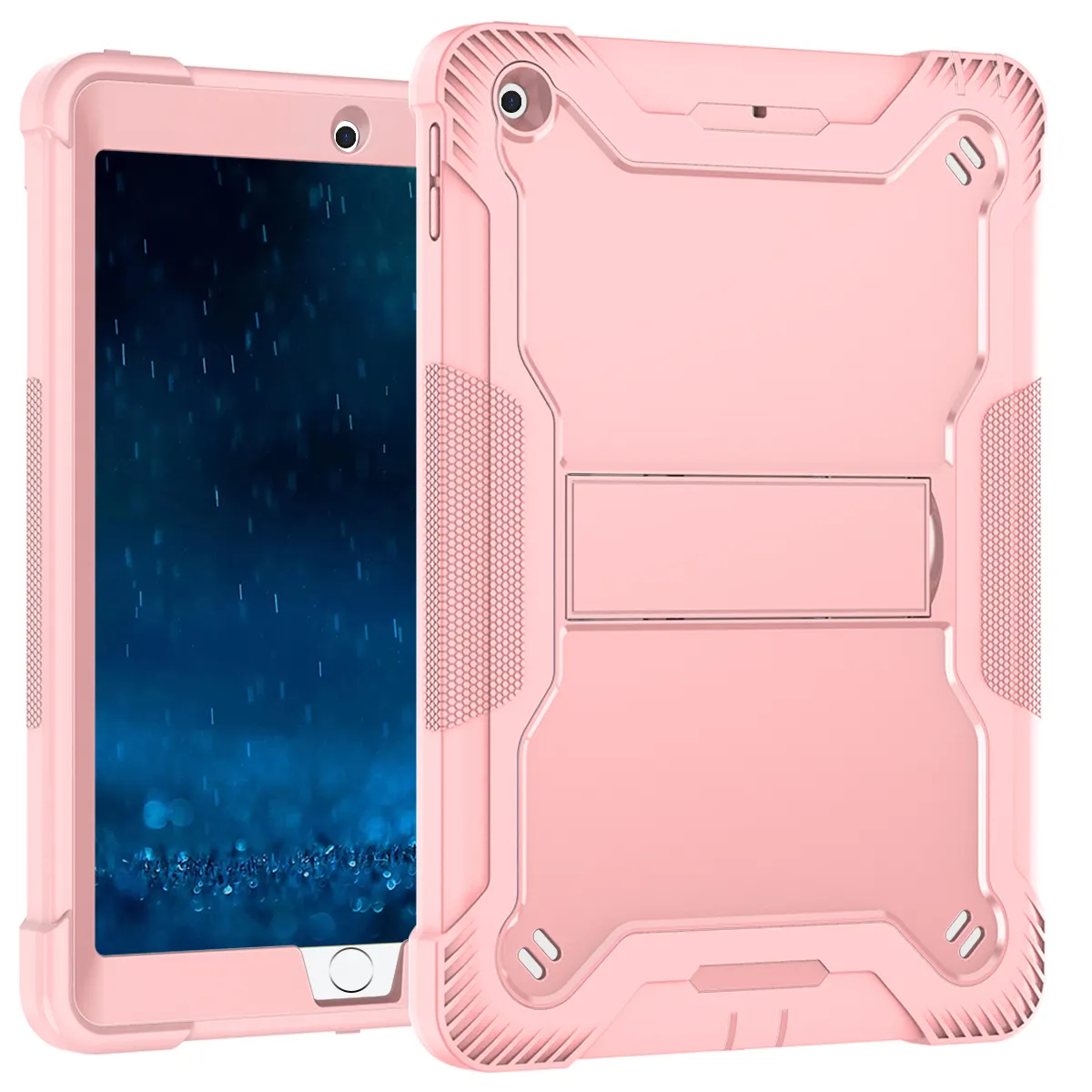 Screen Protector Detachable Kickstand Shockproof Silicone Bumper Pc Hybrid Rugged 9.7 Inch Tablet Case For Ipad 2 3 4 Back Cover