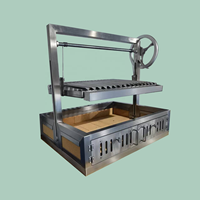 Barbecue au charbon de bois de 30 pouces avec panneau de contrôle du volume d'air d'entrée, en acier inoxydable, style Santa Maria Argentine, modèle GK780A