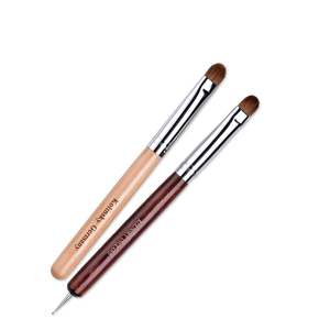 Pinceau à ongles en poils de Kolinsky français avec manche en bois pour extension de poudre acrylique et peinture de manucure - Product Image 3