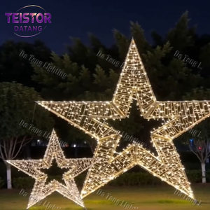 Lumières LED personnalisées en forme d'étoile de Noël pour les projets d'éclairage paysager des parcs, des centres de villégiature, des places publiques et des festivals - Product Image 4