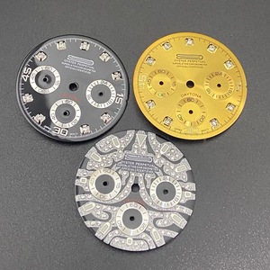Nouvelle montre de style Mod 3 Eye Chronograph, cadran en cristal de pierre de 29,5 mm, index lumineux verts, compatible avec le mouvement VK63 - Product Image 1