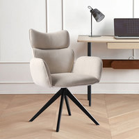 Chaise de salle à manger SPONGDE de style moderne vintage avec pieds en métal, nouveau design, chaise rembourrée en tissu pour la salle à manger
