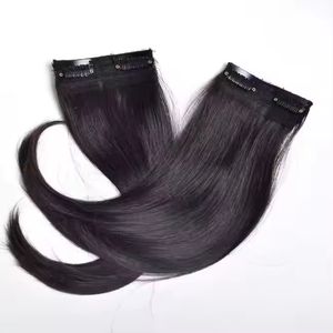 Venta al por mayor 100% de cutículas alineadas Virgen indio Remy pelo de doble trama Natural recto máquina paquetes de estilo ondulado - Product Image 1