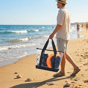Bolso Transparente de PVC, Plegable, para Playa y Natación, de Gran Capacidad, Impermeable, Portátil, para <span class=keywords><strong>Vacaciones</strong></span> - Product Image 1