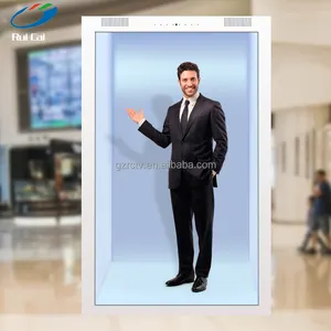 86inch Human Size Interactive 3D Hologram Box Touchscreen Lcd Display Real Time Projection Transparent LCD Showcase