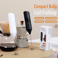 Mousseur à lait électrique portatif ZES 2AA à piles, fouet en acier inoxydable pour café, latte, cappuccino – Vente en gros