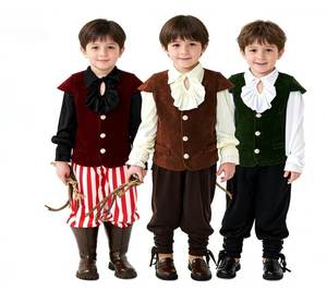 Disfraces <span class=keywords><strong>de</strong></span> Cosplay para Niños <span class=keywords><strong>de</strong></span> Estilo Medieval, Renacentista, Victoriano, Vampiro, Disfraz <span class=keywords><strong>de</strong></span> Pirata, <span class=keywords><strong>Caballero</strong></span>, Camisa, Chaleco, Pantalón, <span class=keywords><strong>Traje</strong></span> para Halloween, Carnaval y Fiestas - Product Image 1