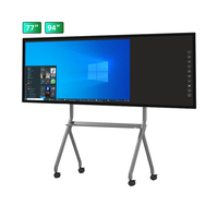 Pantalla Interactiva Inteligente EIBOARD de 94 Pulgadas, 4K LED IR, 20 Puntos Táctiles, Antideslumbrante, para Centros Educativos Asiáticos, Escuelas de Repetición y Capacitación