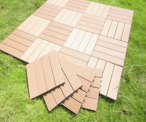 Co-đùn WPC DIY ngoài trời decking gạch không thấm nước composite gạch lát sàn cho công viên vườn - Product Image 4