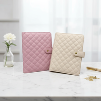 Portefeuille personnel en cuir PU, organiseur de carnet avec anneaux métalliques, emplacements pour cartes, planificateur quotidien, classeur en cuir pour le bureau et l'école