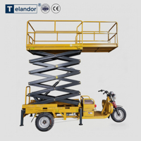 Vente directe usine – Plateforme élévatrice électrique à ciseaux pour travaux aériens, 3-12 m, à batterie, pour tricycle