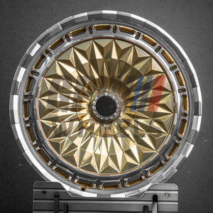 Jantes en alliage forgé GPW 5x114.3 5x120 5x130 personnalisées à rayons multiples 18-26 pouces pour BMW Audi, finition chromée et polie - Product Image 1