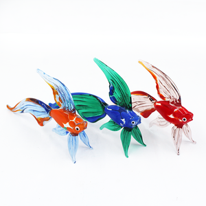 Various Decorative Glass Fish Suitable for Fish Tanks Handmade Glass Figurines Goldfish Glass Handicrafts
