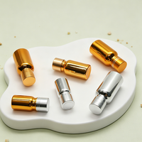 Flacons en verre électroplaqués or et argent, vides et rechargeables, pour huiles essentielles et parfums, avec bouchon à vis, 15ml, 30ml, 1oz, 60ml, 2oz