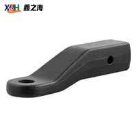 Pièces de remorque forgées à chaud durables en acier au carbone, revêtement noir en poudre, support universel, attache à boule forgée 20000lbs pour camion
