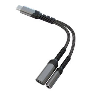 <span class=keywords><strong>Adaptador</strong></span> de Carga y Auriculares 2 en 1 USB-C <span class=keywords><strong>a</strong></span> 3.5mm, Aleación de Aluminio Gris, Carga Rápida PD de 60W para <span class=keywords><strong>iPhone</strong></span> 15/16/17 Pro Max - Product Image 6