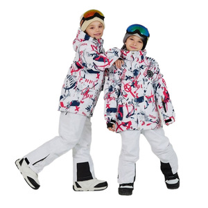 Tuta da <span class=keywords><strong>sci</strong></span> stampata per bambini con cerniera traspirante per tecnologia WindStopper singola/doppia tavola ispessita per lo <span class=keywords><strong>sci</strong></span> all'aperto - Product Image 5