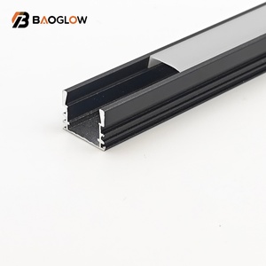 17*12mm Black No Grooving <b>Led</b> Aluminum Profile for Back <b>Led</b> Linear Light Strips Light with Aluminum Profile Clear Milky <b>Diffuser</b> - Product Image 3