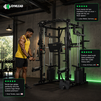 Máquina Smith Comercial Multifuncional, Equipo de Gimnasio en Casa para Entrenamiento de Fuerza y Desarrollo Muscular