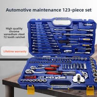 WEIDA – Ensemble de clés à douilles et cliquet en acier au chrome-vanadium durable de 125 pièces, avec mallette rigide, option OEM, garantie de 3 ans