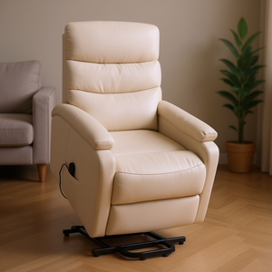 Fauteuil de massage vertical crème, massage complet du corps, usage domestique, branchement 110-240v - Product Image 2