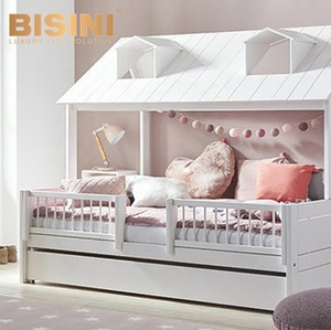 Designer Wooden White Beech Wood <strong>House</strong> <strong>Bed</strong> Toddler <strong>Bed</strong> With Under <strong>Bed</strong> Drawer - Product Image 4