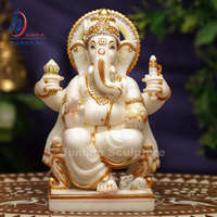Décoration Usine Vente Bronze Ganesh Statue Dieu Indien Sculpture
