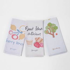 Custom Digitaal Bedrukt 100% Katoenen Linnen Meelzak Keukendoek Met Kwastje Of Pompon Theedoek - Product Image 3