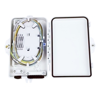 Caja de Distribución de Fibra Óptica FTTH de 6 Núcleos con 6 Adaptadores SC APC UPC, Caja Terminal FDB para Exteriores Resistente al Agua IP65