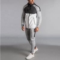 Logo personnalisé haute qualité hommes Zip 2 pièces ensemble course vêtements d'entraînement Slim Fit sport costume survêtement survêtement football survêtements