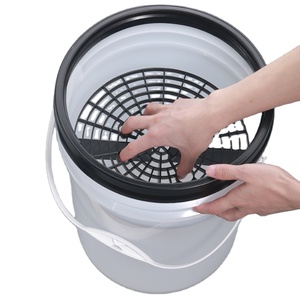 Car Cleaning 5 Gallon PP Bucket Insert Grit Filter With Gamma Lid For Car Washing