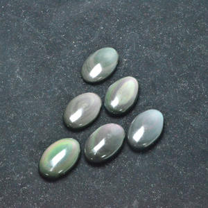 Liontin Batu Permata <span class=keywords><strong>Obsidian</strong></span> Pelangi 40mm Bentuk Tetesan Pir, Batu Asli Hitam Berlubang untuk Pembuatan Perhiasan, Grosir Miss Stone - Product Image 6