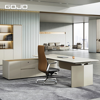 Bureau de direction réglable en hauteur à double moteur GOJO OEM 2026, table de direction, poste de travail de bureau, bureau en L à hauteur réglable