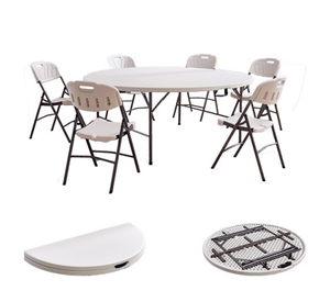 Wholesale <b>Round</b> <b>Folding</b> Banquet <b>Tables</b> 48" 60" 72" – Commercial Event, Wedding & Restaurant <b>Folding</b> <b>Tables</b> USA DELIVERY - Product Image 2