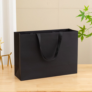 Sacs fourre-tout en papier avec poignée en ruban de luxe multicolores, logo personnalisé, sacs d'emballage cadeau recyclables pour les boutiques - Product Image 6